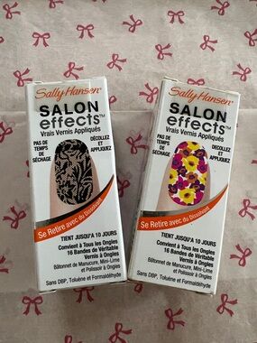 Sally Hansen Salon Effects Nail Strips - Floral & Black Lace Designs